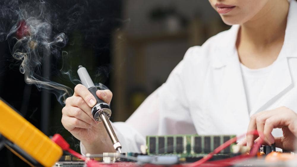 Soldering a circuit board