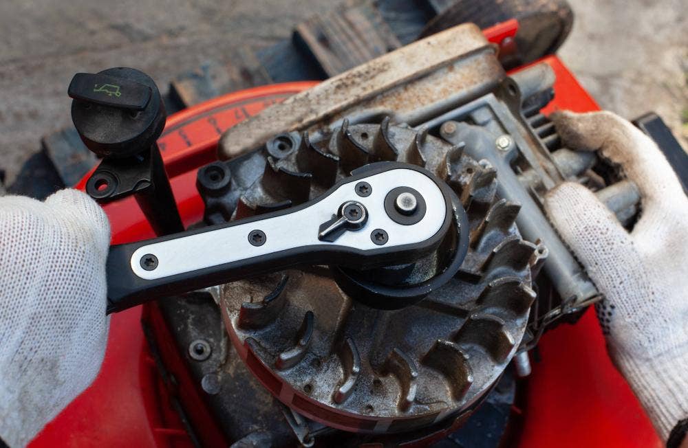 Torque wrench in use