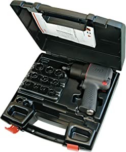 Ingersoll Rand 2130XP-K 1/2" Square Drive Air Impact Wrench with 10 Sockets - 745Nm