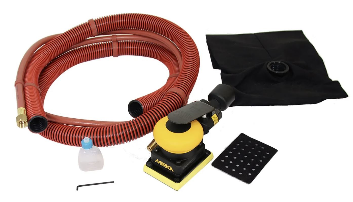 Mirka OS 343DB Pneumatic Orbital Air Sander with Dust Bag - 75mm x 100mm Pad