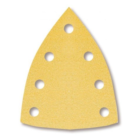 Mirka 2362005080 Gold 100mm x 152mm x 152mm Detail Sanding Pads with Seven Holes - P80 (Pack of 50)