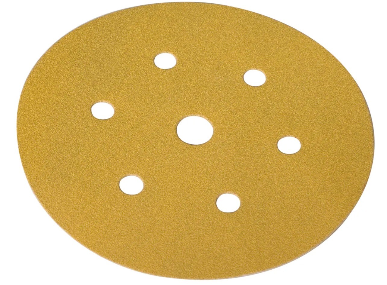 Mirka SANDY 150mm Diameter Sanding Pads with Seven Holes - P150 (Pack of 100)