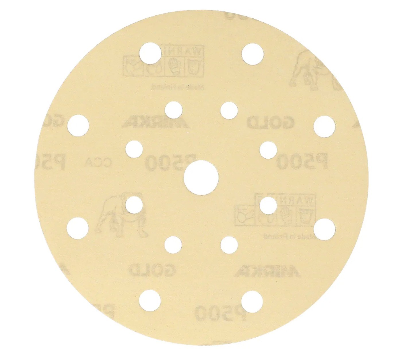 Mirka Gold 150mm Diameter Sanding Pads with 17 Holes - P320 (Pack of 100)