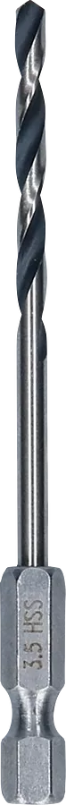 Bosch 2608577522 HSS Twist Drill Bit PointTeQ Hex Shank 3.50mm (Pack of 1)