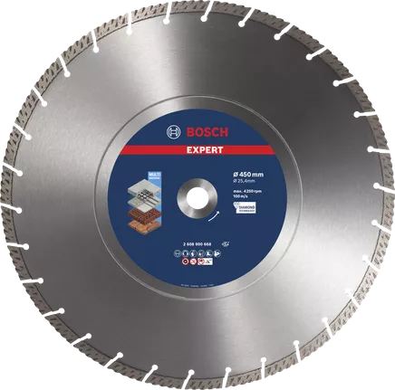 Bosch 2608900668 EXPERT Multi Material Diamond Cutting Disc for Table Saws - 450mm x 3.3mm