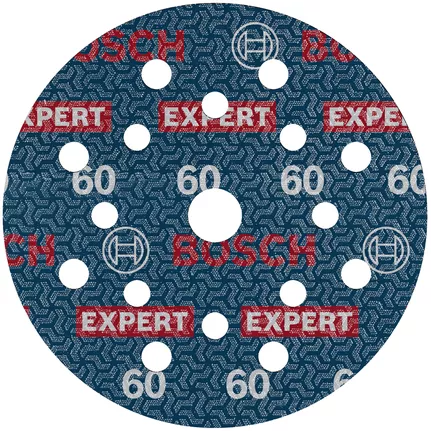 Bosch 2608902399 Expert O780 Foil Sanding Discs 125mm, 60 Grit (Pack of 6)