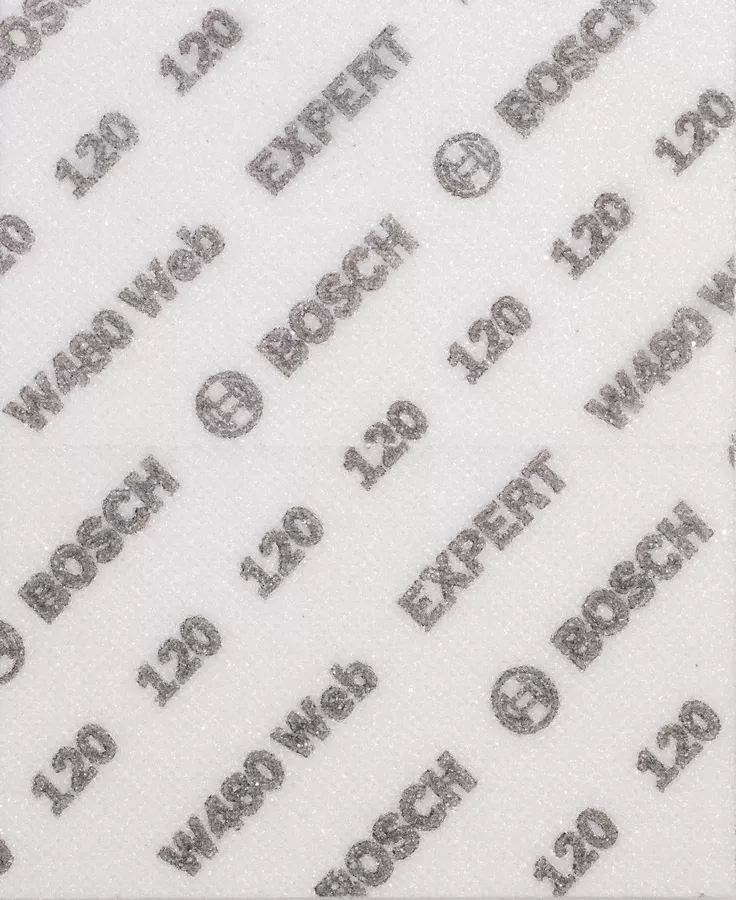 Bosch 2608902381 EXPERT W480 Web 1/4 Hand Sanding Sheets - 140mm x 115mm, 120 Grit (Pack of 2)