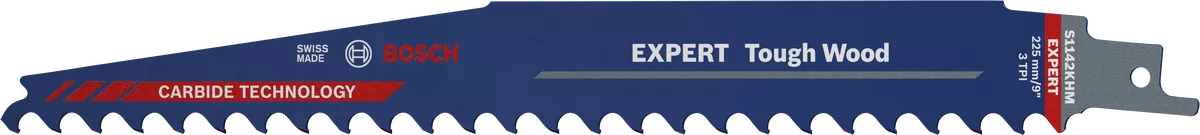 Bosch 2608900404 EXPERT Tough Wood S1142KHM Reciprocating Saw Blade - 225mm (Pack of 3)