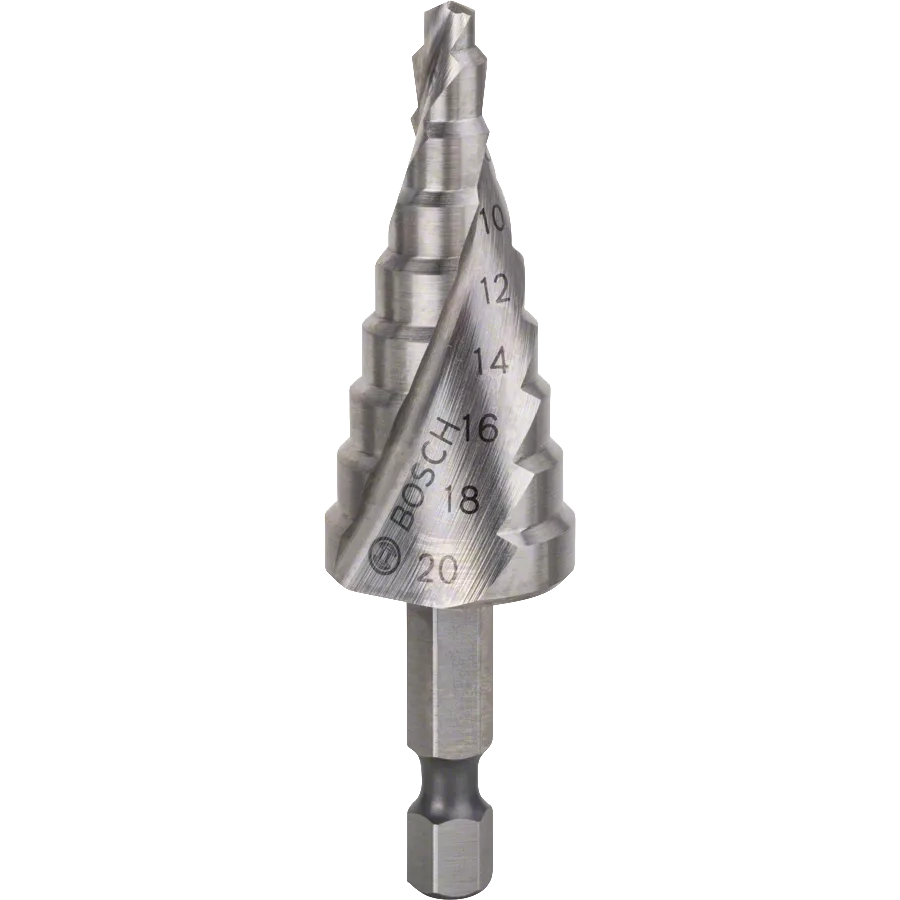 Bosch 2608597524 HSS Step Drill Bit - Hex Shank (4mm - 20mm)