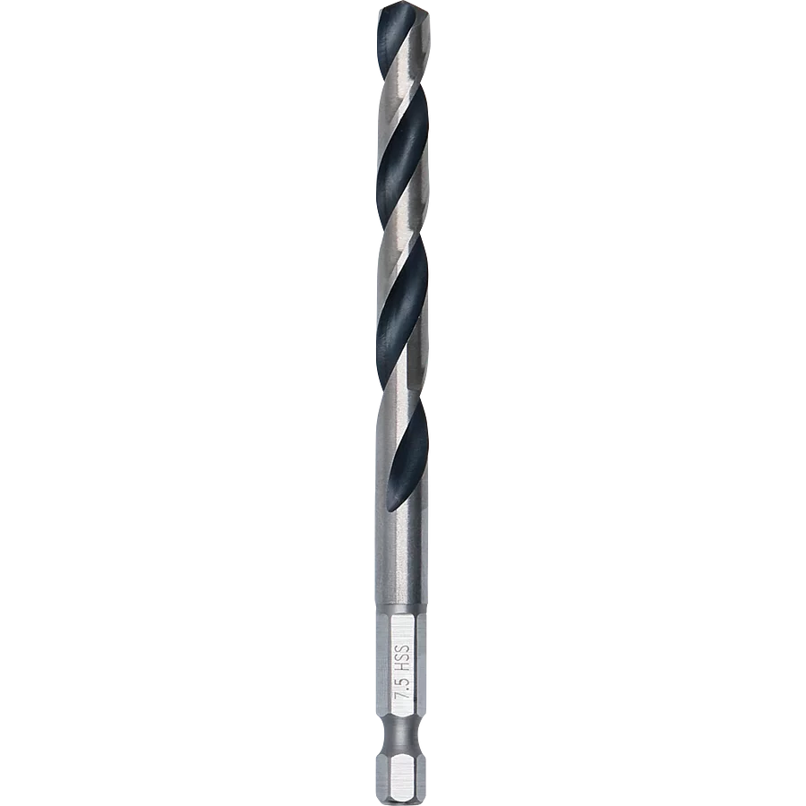Bosch 2608577532 HSS Twist Drill Bit PointTeQ Hex Shank 7.50mm (Pack of 1)