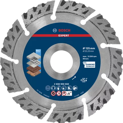 Bosch 2608900660 EXPERT Multi Material Diamond Cutting Disc for Angle Grinders - 125mm x 2.2mm
