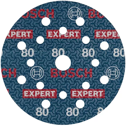 Bosch 2608902400 Expert O780 Foil Sanding Discs 125mm, 80 Grit (Pack of 6)