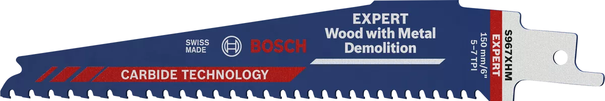 Bosch 2608900397 EXPERT Wood with Metal S967XHM Reciprocating Saw Blade - 150mm (Pack of 10)