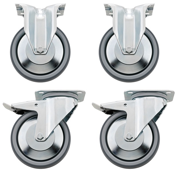 Stahlwille 81490001 R95 Set of 4 Caster Wheels with 2 Locking Brakes
