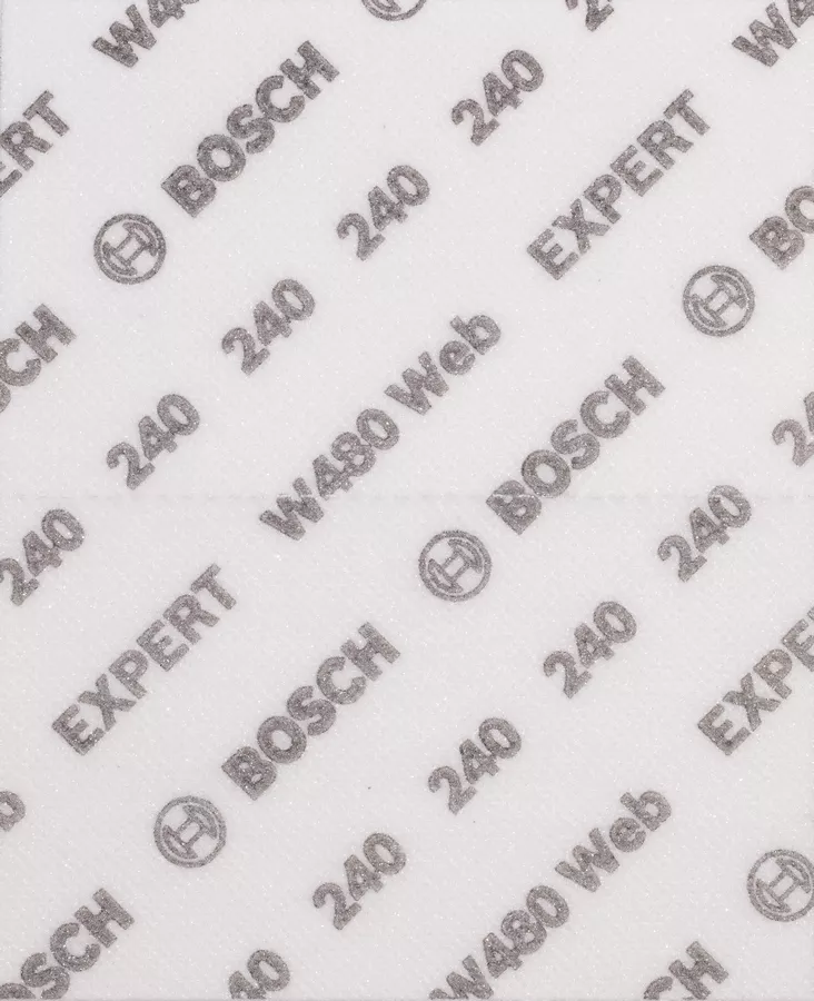 Bosch 2608902387 EXPERT W480 Web 1/4 Hand Sanding Sheets - 240mm x 115mm, 120 Grit  (Pack of 10)