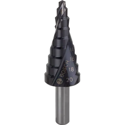 Bosch 2608588066 HSS AlTiN Step Drill Bit - 3 - Flat Shank (4mm - 20mm)