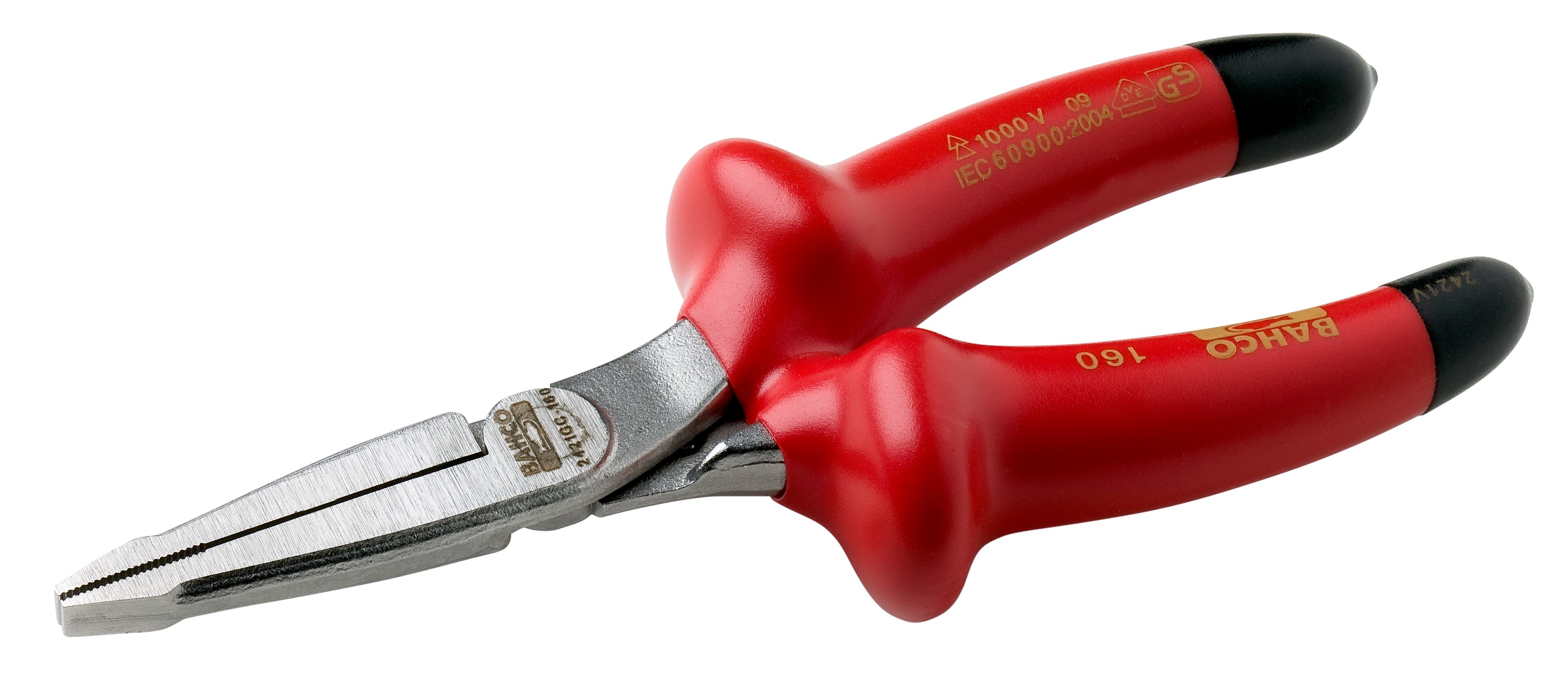 Bahco 2421V-160 Insulated flat nose pliers