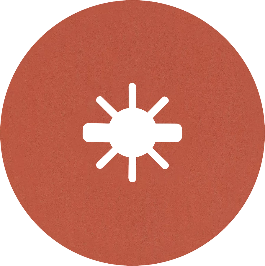 Bosch 2608621811 EXPERT R782 Prisma Fibre Disc - 125 x 22.23mm, 120 Grit, (Pack of 5)