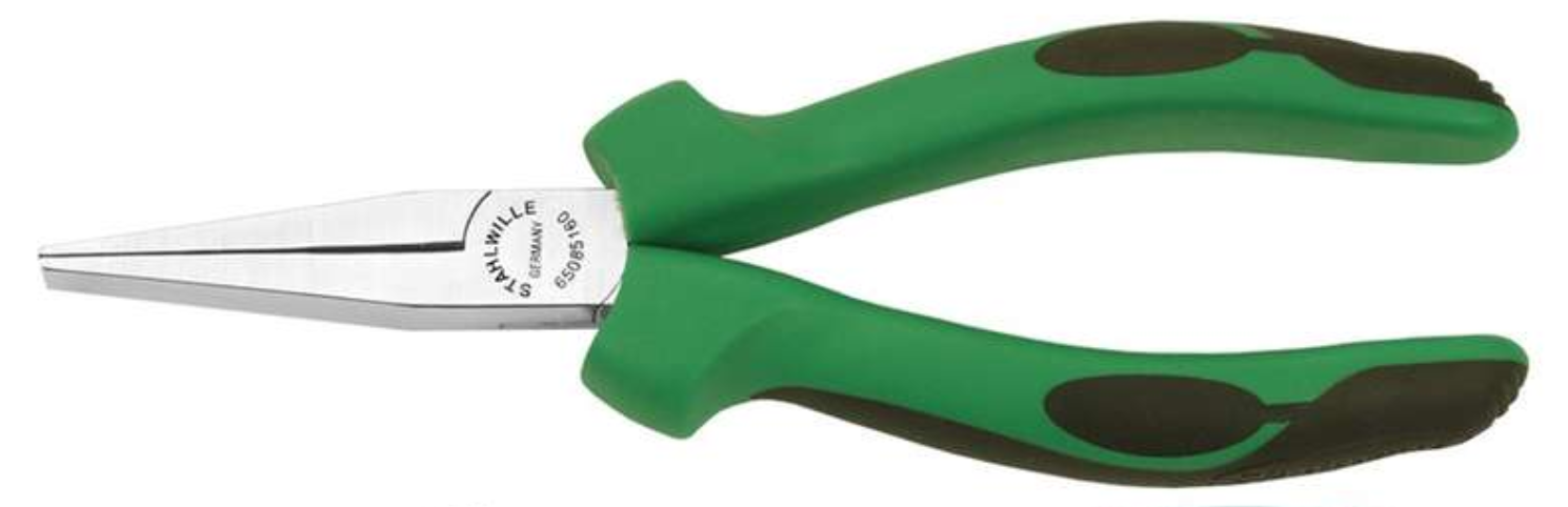 Stahlwille 65085160 160mm Flat Nose Pliers, Long - Chrome Plated