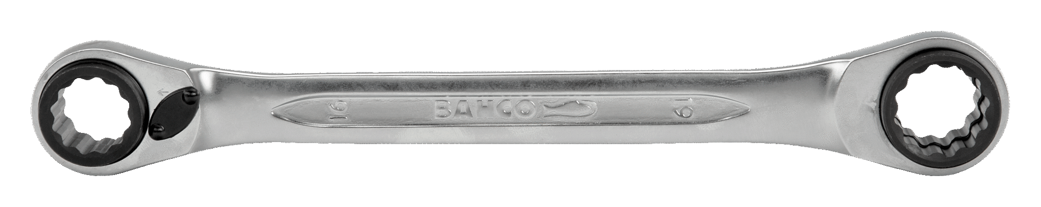Bahco S4RM-21-27 20mm x 21mm & 24mm x 27mm 4-in-1 Ratcheting Ring Wrench