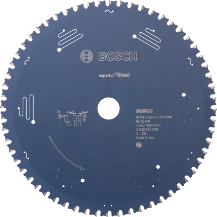 Bosch 2608643059 Expert for Steel Circular Saw Blade - 254mm x 2.6mm x 48T