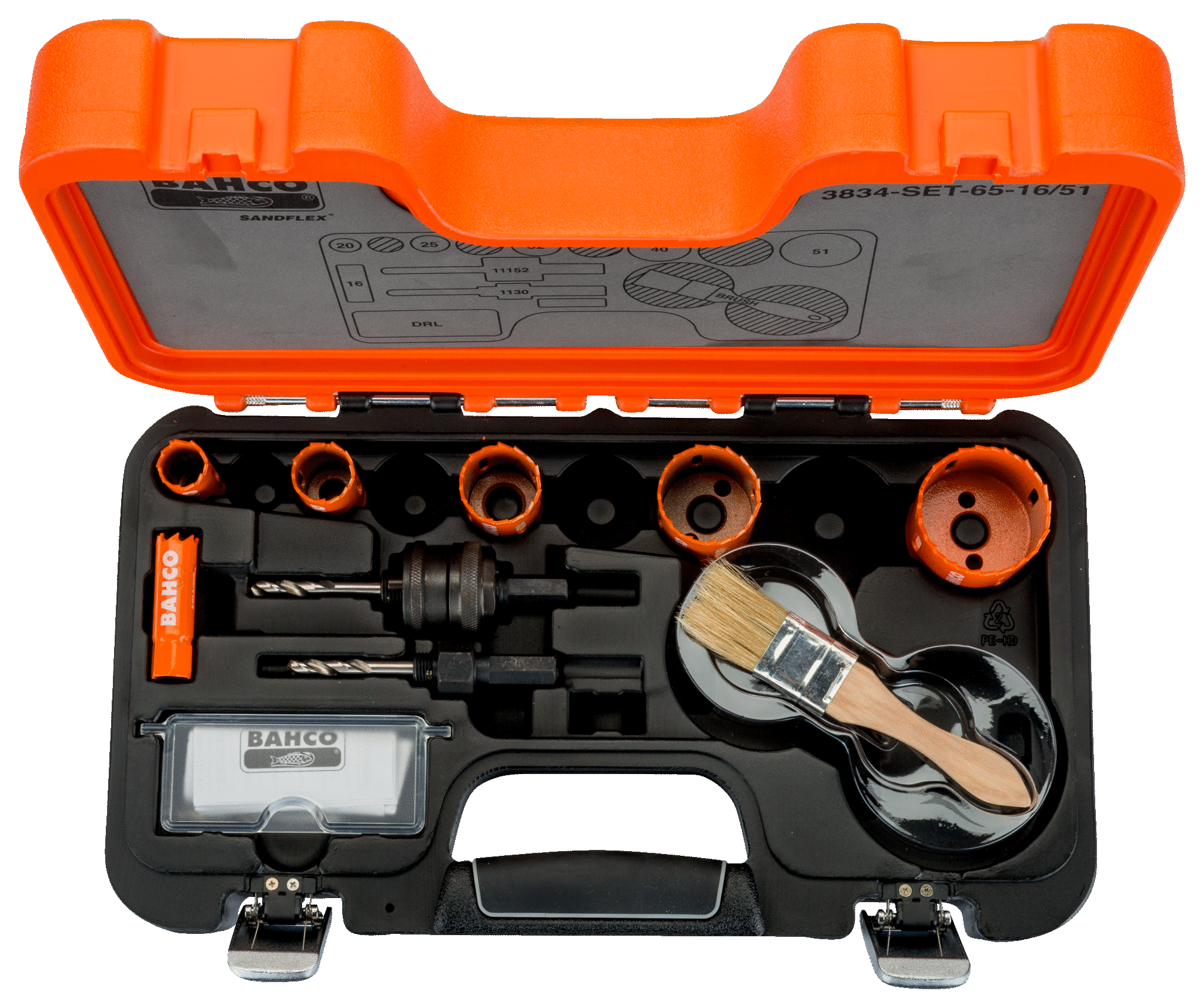 Bahco 3834-SET-65-16/51 16mm - 51mm Hole Saw Set - 9 Pieces