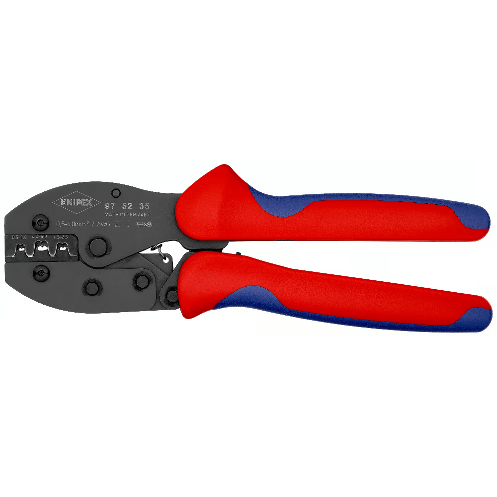 KNIPEX 97 52 35 PreciForce Crimping Pliers for Non-Insulated Open Plug Connectors 0.5 - 6.0mm²
