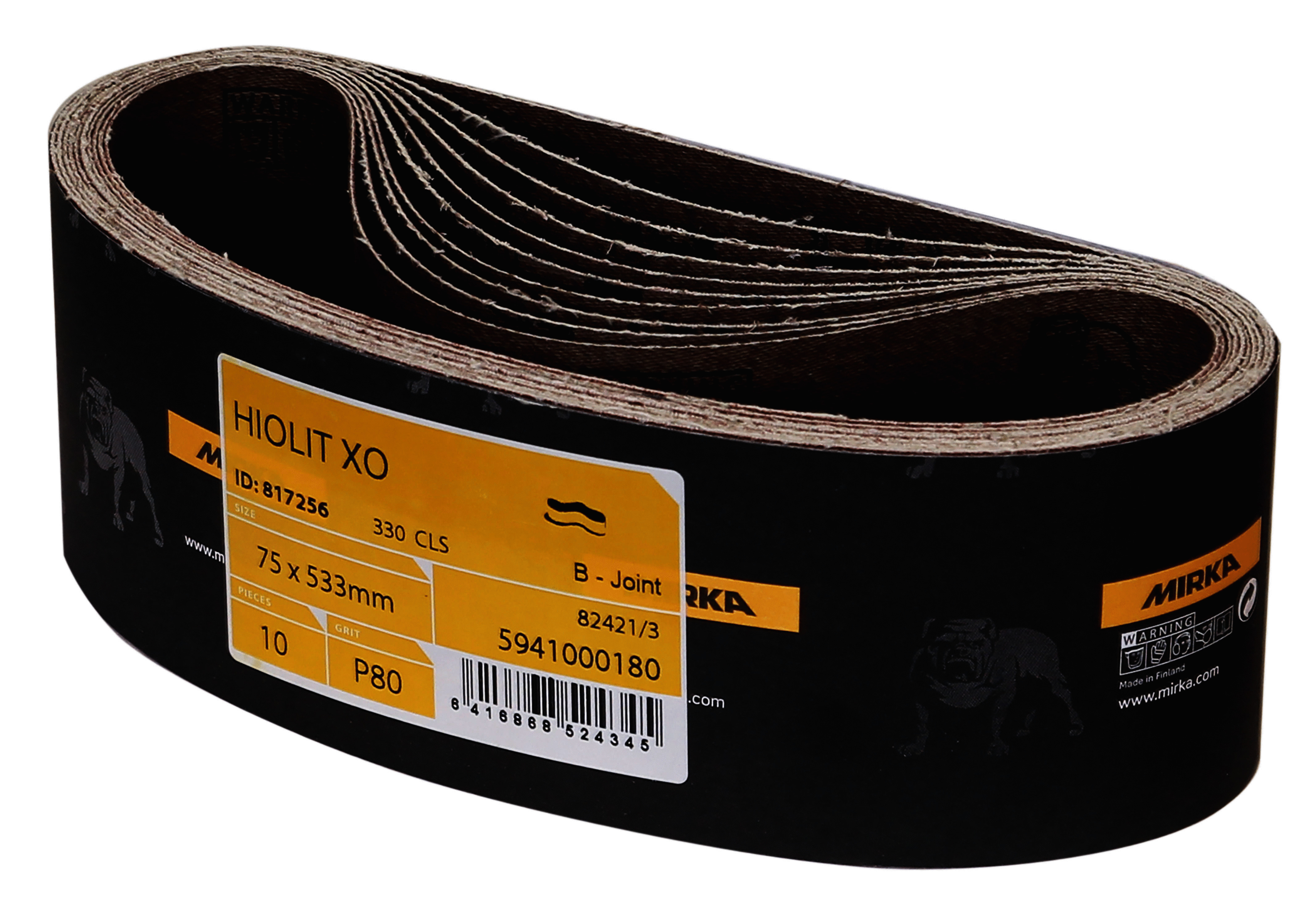 Mirka 5941000180 HIOLIT XO 75x533mm - P80 (Pack of 10)