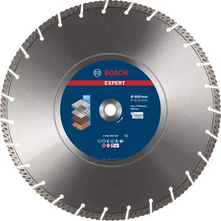 Bosch 2608900667 EXPERT Multi Material Diamond Cutting Disc for Table Saws - 400mm x 3.3mm