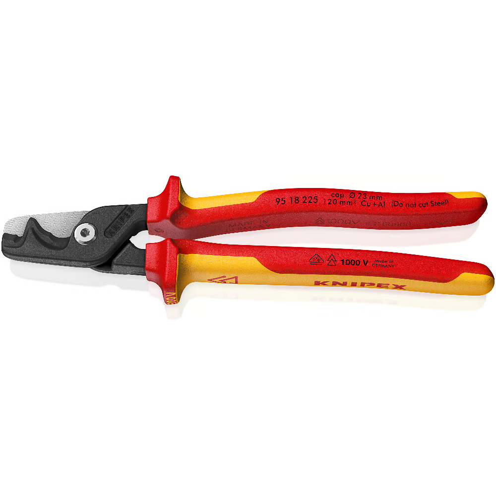 KNIPEX 95 18 225 StepCut® XL VDE Cable Shears - 225mm