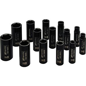 Ingersoll Rand SK4M14LN 1/2" Deep Impact Socket Set (10mm - 27mm) - 14 Pieces