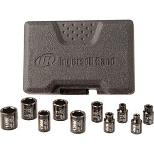 Ingersoll Rand SK2C10N 1/4" Impact Socket Set (3/16" - 9/16" & 4mm - 14mm) - 10 Pieces