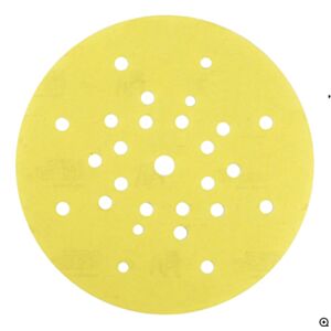 Mirka 225mm Diameter Yellow Abrasive Soft Grip Sanding Pads with 27 Holes - P60 (Pack of 25)