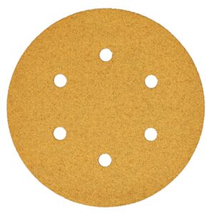 Mirka Gold 150mm Diameter Sanding Pad with 6 Holes - P120 (Pack of 100)