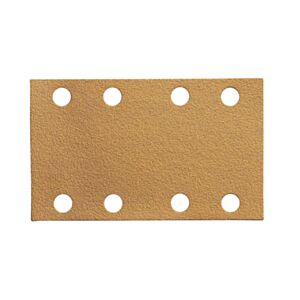 Mirka 2368809925 Gold 81mm x 133mm Sanding Pads with 8 Holes - P240 (Pack of 100)