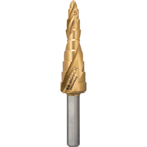 Bosch 2608597525 HSS TiN Step Drill Bit - 3 - Flat Shank (4mm - 12mm)