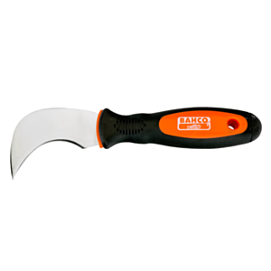 Bahco 2488 Hook Knife - Stainless Steel Blade, Dual-Component Handle