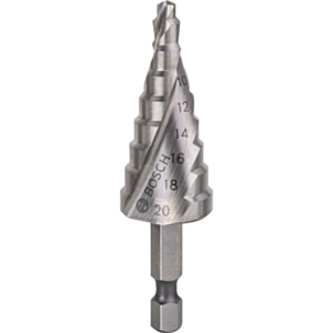 Bosch 2608597524 HSS Step Drill Bit - Hex Shank (4mm - 20mm)