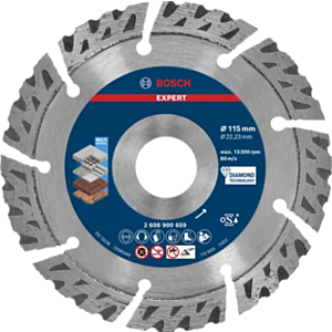 Bosch 2608900659 EXPERT Multi Material Diamond Cutting Disc for Angle Grinders - 115mm x 2.2mm