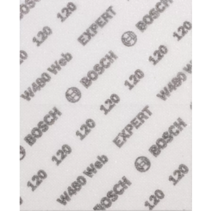 Bosch 2608902385 EXPERT W480 Web 1/4 Hand Sanding Sheets - 140mm x 115mm, 120 Grit  (Pack of 10)