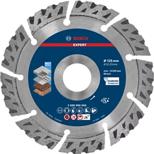 Bosch 2608900660 EXPERT Multi Material Diamond Cutting Disc for Angle Grinders - 125mm x 2.2mm