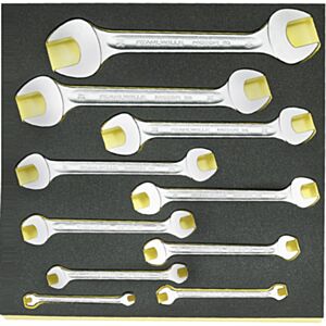 Stahlwille 96838182 6mm - 32mm Double Open-Ended Spanner Set in TCS – 10 Pieces