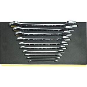 Stahlwille 96838187 6mm - 27mm Double Open-Ended Spanner Set in TCS – 10 Pieces