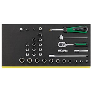 Stahlwille 96830217 1/4" Hex Socket Set (5mm - 14mm) in TCS Foam - 33 Pieces