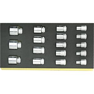 Stahlwille 96838177 1/2" Hex Socket Set (10mm - 32mm) in TCS Foam - 17 Pieces