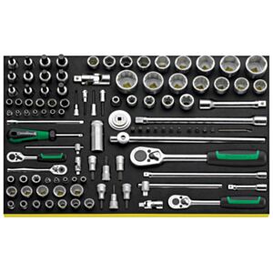 Stahlwille 96830192 1/4", 3/8" & 1/2" Hex, Bi-Hex & Torx Socket Set in TCS Foam - 108 Pieces