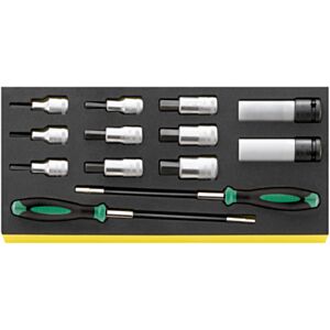Stahlwille 96830163 1/2" Hex Screwdriver Socket Set (5mm - 19mm) in TCS Foam - 13 Pieces