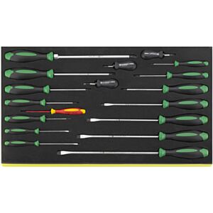 Stahlwille 96831179 18 Piece Screwdriver Set in Foam Inlay 