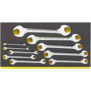 Stahlwille 96830120 6mm - 32mm Double Open-Ended Spanner Set in TCS – 10 Pieces