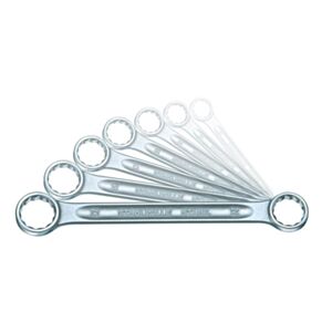 Stahlwille 96410503 8mm - 22mm Bi-Hex Flat Ring Spanner Set - 7 Pieces